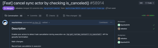 Add support for cancelling threaded actor task